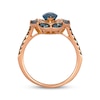 Thumbnail Image 2 of Le Vian Marquise-Cut Blue Topaz Ring 5/8 ct tw Diamonds 14K Strawberry Gold