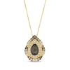 Thumbnail Image 1 of Le Vian Pear-Shaped Chocolate Quartz Necklace 7/8 ct tw Diamonds 14K Honey Gold 20&quot;