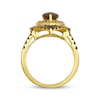 Thumbnail Image 2 of Le Vian Pear-Shaped Chocolate Quartz Ring 1 ct tw Diamonds 14K Honey Gold