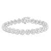 Thumbnail Image 1 of Diamond Circle Link Bracelet 1/10 ct tw Sterling Silver 7.25&quot;