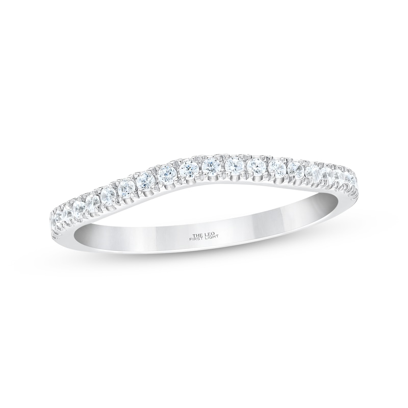 Main Image 8 of THE LEO First Light Diamond Wedding Band 1/4 ct tw 14K White Gold