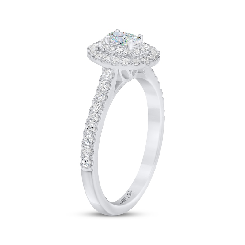 Main Image 2 of THE LEO First Light Diamond Oval & Round-Cut Engagement Ring 5/8 ct tw 14K White Gold