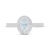 Thumbnail Image 3 of THE LEO First Light Diamond Oval & Round-Cut Engagement Ring 5/8 ct tw 14K White Gold