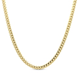 Solid Cuban Curb Chain Necklace 3.96mm 14K Yellow Gold 20&quot;