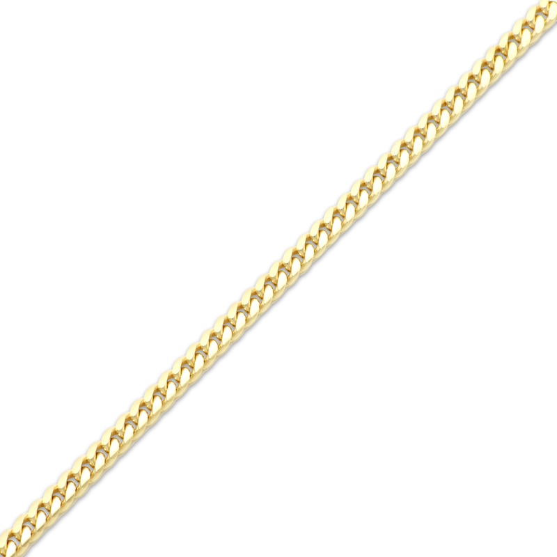 Main Image 2 of Solid Cuban Curb Chain Necklace 3.96mm 14K Yellow Gold 20&quot;