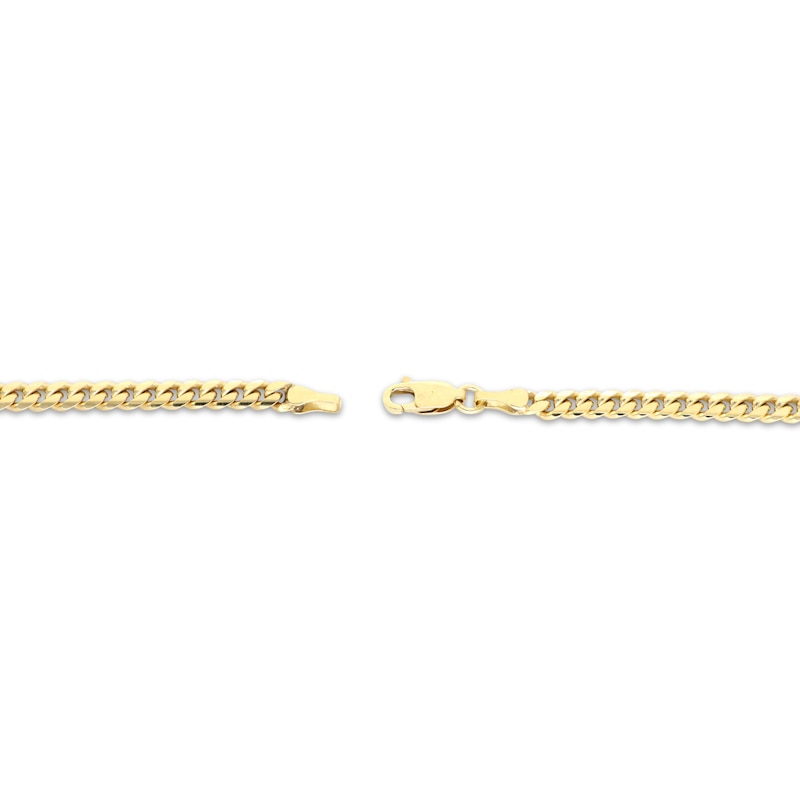 Main Image 3 of Solid Cuban Curb Chain Necklace 3.96mm 14K Yellow Gold 20&quot;