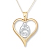 Thumbnail Image 1 of Mother & Child Necklace Diamond Accent 10K Yellow Gold