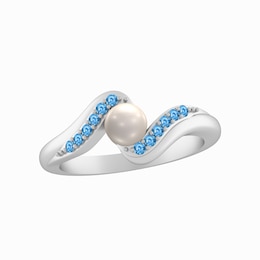 Cultured Pearl Color Stone Ring