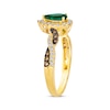 Thumbnail Image 1 of Le Vian Chocolate Twist Emerald Ring 1/3 ct tw Diamonds 14K Honey Gold