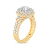 Thumbnail Image 2 of Multi-Diamond Center Cushion Frame Collar Engagement Ring 2 ct tw 10K Yellow Gold