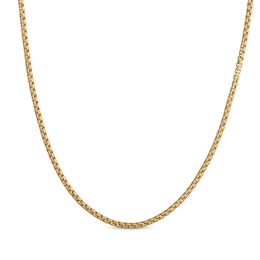 Hollow Round Box Chain Necklace 2.4mm 10K Yellow Gold 20&quot;