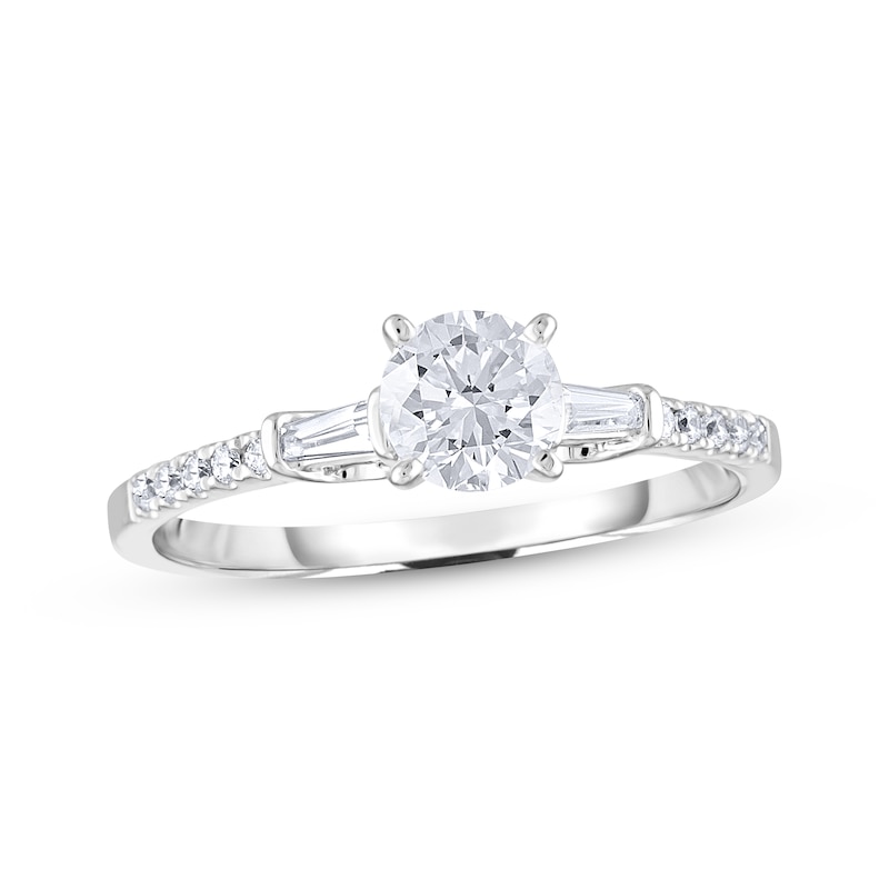 Main Image 1 of Round-Cut Diamond Engagement Ring 3/4 ct tw 14K White Gold