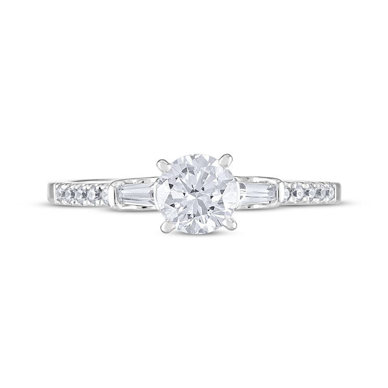 Main Image 3 of Round-Cut Diamond Engagement Ring 3/4 ct tw 14K White Gold