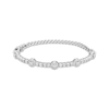 Thumbnail Image 1 of Diamond Circle Link Adjustable Station Bracelet 1/5 ct tw Sterling Silver 6.25&quot; to 9&quot;