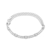 Thumbnail Image 2 of Diamond Circle Link Adjustable Station Bracelet 1/5 ct tw Sterling Silver 6.25&quot; to 9&quot;