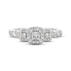 Thumbnail Image 3 of THE LEO Diamond Princess-Cut Three-Stone Engagement Ring 1/2 ct tw 14K White Gold