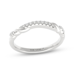 THE LEO Diamond Wedding Band 1/10 ct tw 14K White Gold