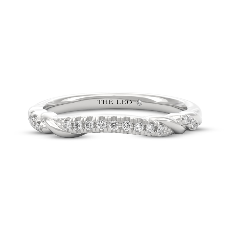 Main Image 3 of THE LEO Diamond Wedding Band 1/10 ct tw 14K White Gold