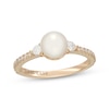 Thumbnail Image 1 of Neil Lane Cultured Akoya Pearl & Diamond Engagement Ring 1/3 ct tw 14K Yellow Gold