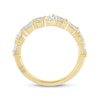 Thumbnail Image 3 of Monique Lhuillier Bliss Pear-Shaped & Round-Cut Lab-Grown Diamond Anniversary Ring 2 ct tw 18K Yellow Gold