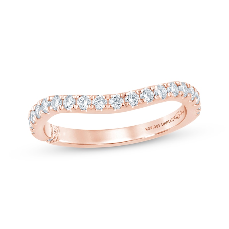 Monique Lhuillier Bliss  Lab-Grown diamond Contour Anniversary Ring 1/2 ct tw 18K Rose Gold