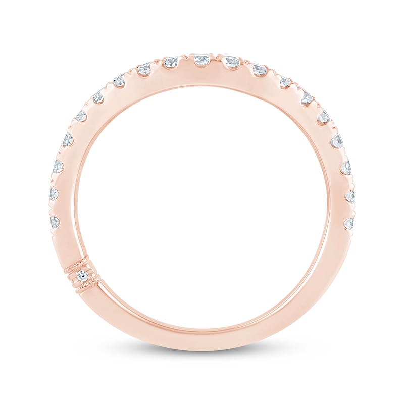 Monique Lhuillier Bliss  Lab-Grown diamond Contour Anniversary Ring 1/2 ct tw 18K Rose Gold