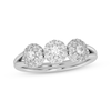 Thumbnail Image 1 of Diamond Three-Stone Ring 1/2 ct tw 14 White Gold