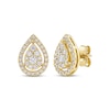 Thumbnail Image 1 of Diamond Teardrop Frame Stud Earrings 1/2 ct tw 10K Yellow Gold