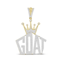 Men's Diamond GOAT with Crown Charm 3/4 ct tw 10K Yellow Gold