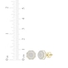 Thumbnail Image 3 of Men's Baguette & Round-Cut Diamond Octagon Stud Earrings 1/3 ct tw 10K Yellow Gold