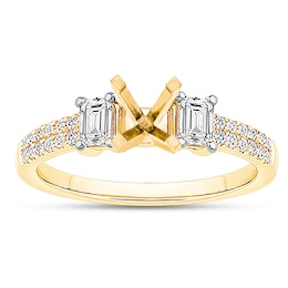 Diamond Engagement Ring Setting 1/2 ct tw 14K Yellow Gold