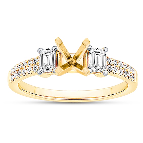 Diamond Engagement Ring Setting 1/2 ct tw 14K Yellow Gold