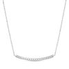 Thumbnail Image 3 of Diamond Smile Necklace 1/5 ct tw Sterling Silver 18&quot;