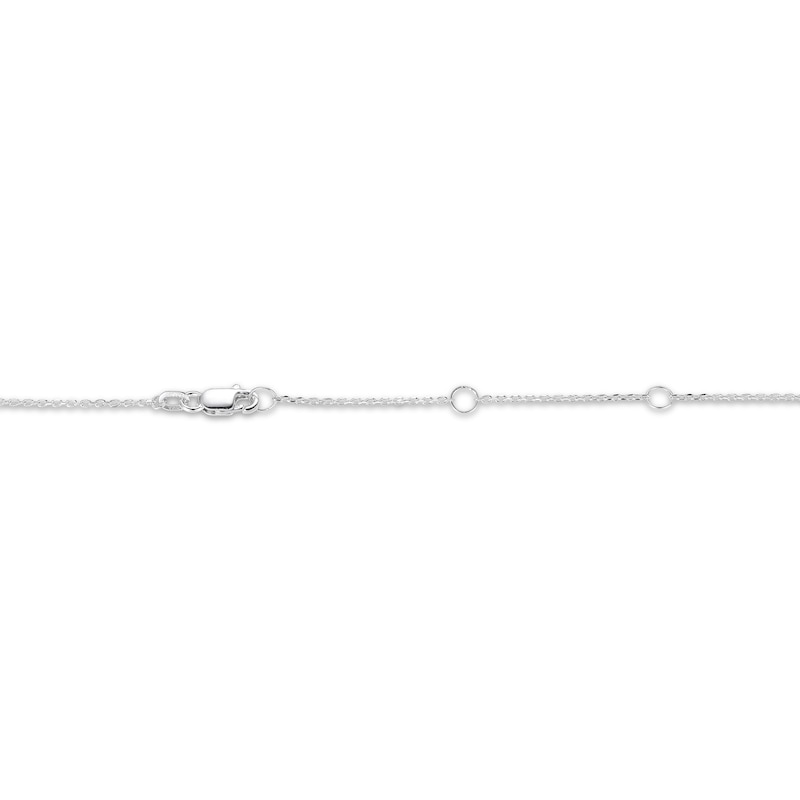 Main Image 4 of Diamond Smile Necklace 1/5 ct tw Sterling Silver 18&quot;