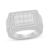 Thumbnail Image 0 of Men's Lab-Created Diamonds by KAY Emerald & Round-Cut Ring 2 ct tw 10K White Gold