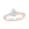 Thumbnail Image 0 of Pear-Shaped Diamond Halo Engagement Ring 1/2 ct tw 14K Rose Gold