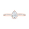 Thumbnail Image 2 of Pear-Shaped Diamond Halo Engagement Ring 1/2 ct tw 14K Rose Gold