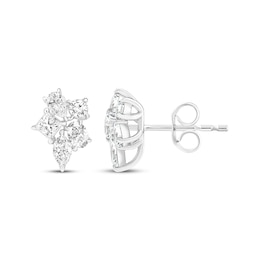 All You Are Lab-Grown Diamond Multi-Shape Cluster Earrings 1 ct tw 14K White Gold