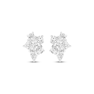 All You Are Multi-Shape Cluster Earrings 1 ct tw 14K White Gold | Kay