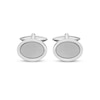 Thumbnail Image 1 of Multi-Finish Oval Cufflinks Stainless Steel