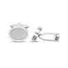 Thumbnail Image 2 of Multi-Finish Oval Cufflinks Stainless Steel