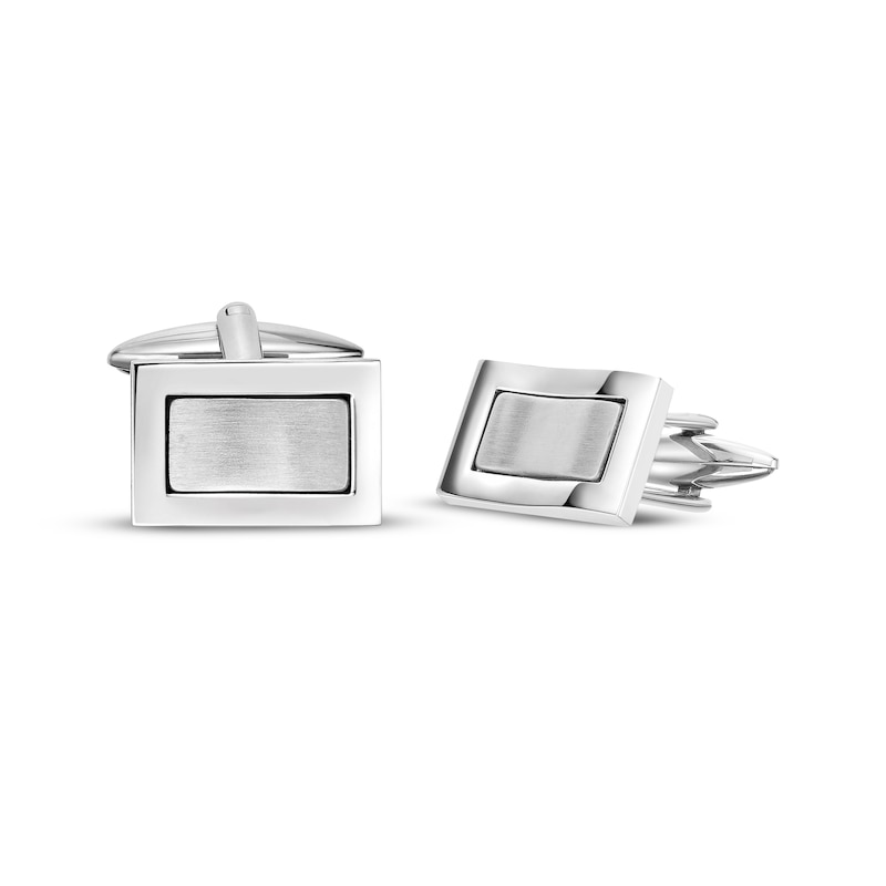 Rectangle Cufflinks Stainless Steel