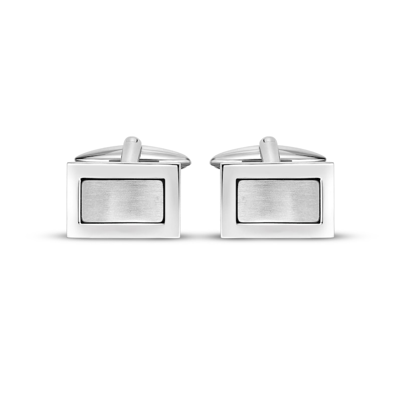 Rectangle Cufflinks Stainless Steel