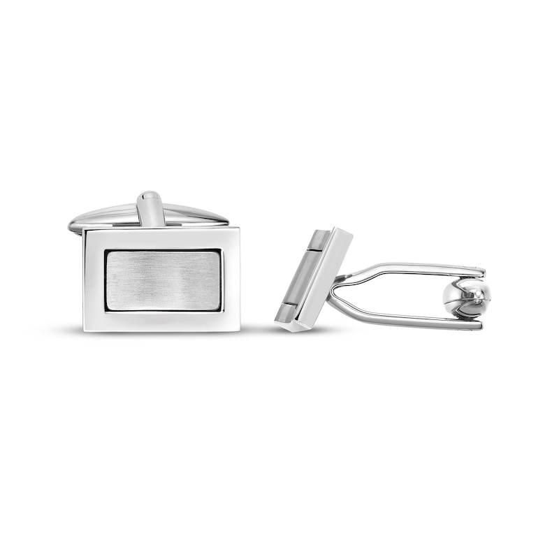 Rectangle Cufflinks Stainless Steel