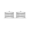 Thumbnail Image 1 of Rectangle Cufflinks Stainless Steel & Black Epoxy