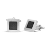 Thumbnail Image 1 of Black Carbon Fiber Square Cufflinks Stainless Steel