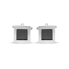 Thumbnail Image 2 of Black Carbon Fiber Square Cufflinks Stainless Steel