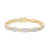 Thumbnail Image 1 of Diamond Boat Link Bracelet 3 ct tw 10K Yellow Gold 7&quot;