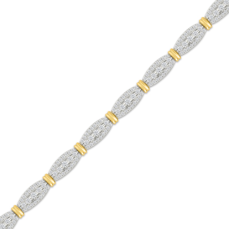 Main Image 2 of Diamond Boat Link Bracelet 3 ct tw 10K Yellow Gold 7&quot;