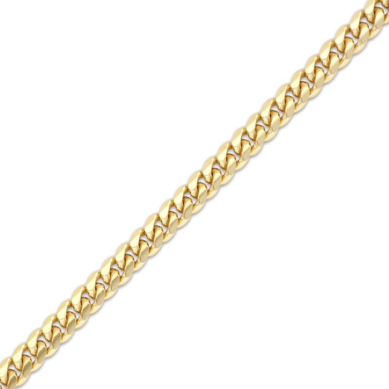 Solid Cuban Curb Chain Necklace 3.3mm 14K Yellow Gold 20"